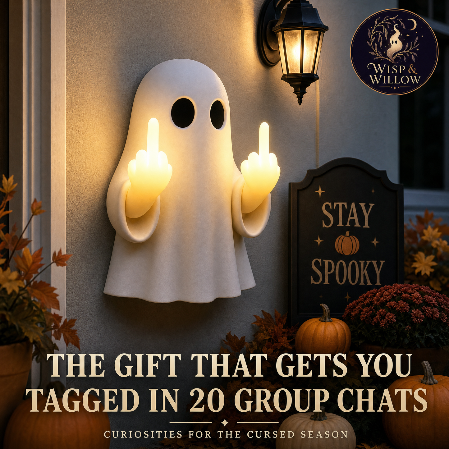 Wisp&Willow™ Middle Figer Ghost Night Light